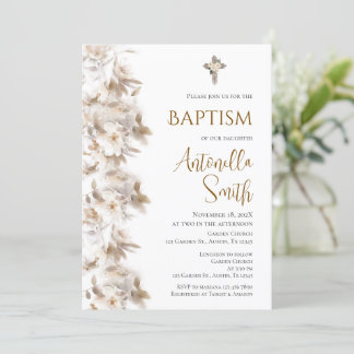 Boho Baptism Invitation
