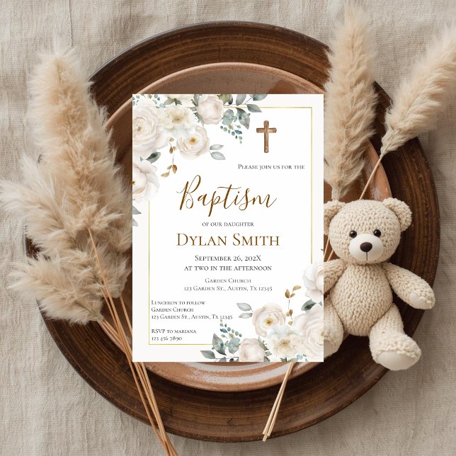 Boho Baptism  Invitation (Creator Uploaded)