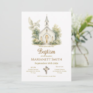 Boho Baptism Invitation