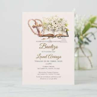  Boho Baptism  Invitation
