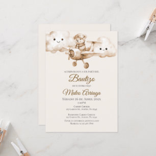  Boho Baptism  Invitation