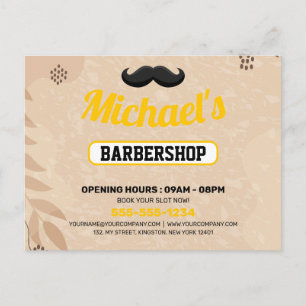 Boho Barbershop Marketing Postcard