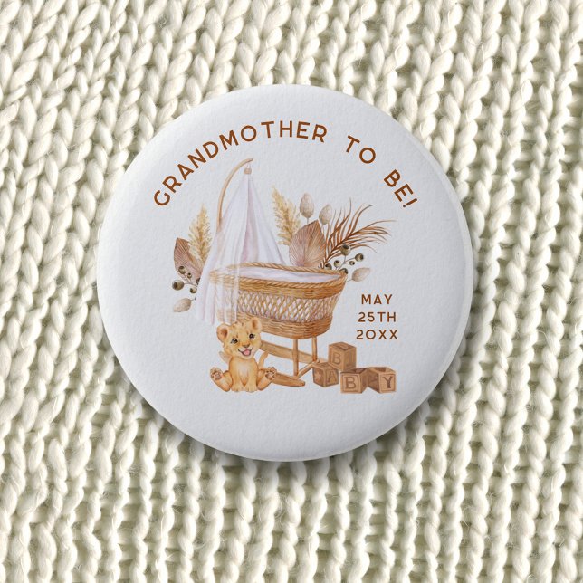 Boho Bassinet Nursery Baby Shower Special Guest 6 Cm Round Badge (Creator Uploaded)