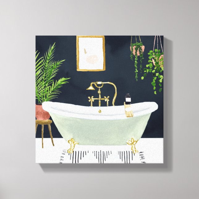 Boho Bath I Canvas Print (Front)