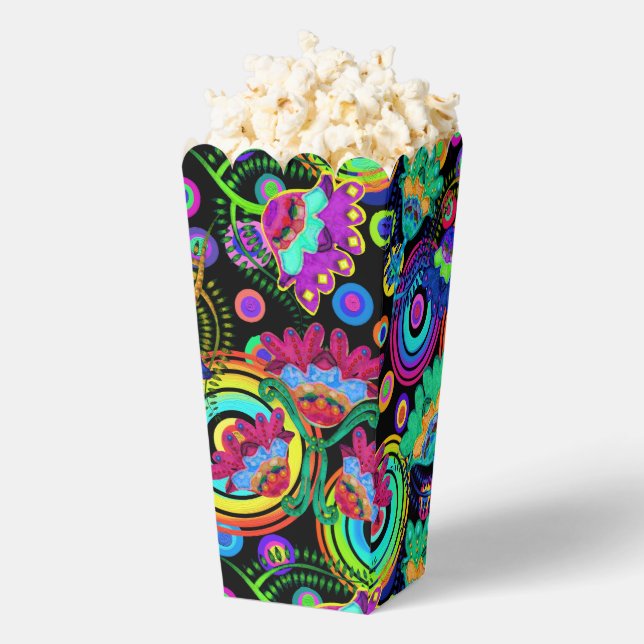 Boho Batik Bright and Beautiful Flowers Favour Box (Popped)