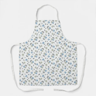 Boho Beach Cherries - sage blue fruit pattern. Apron