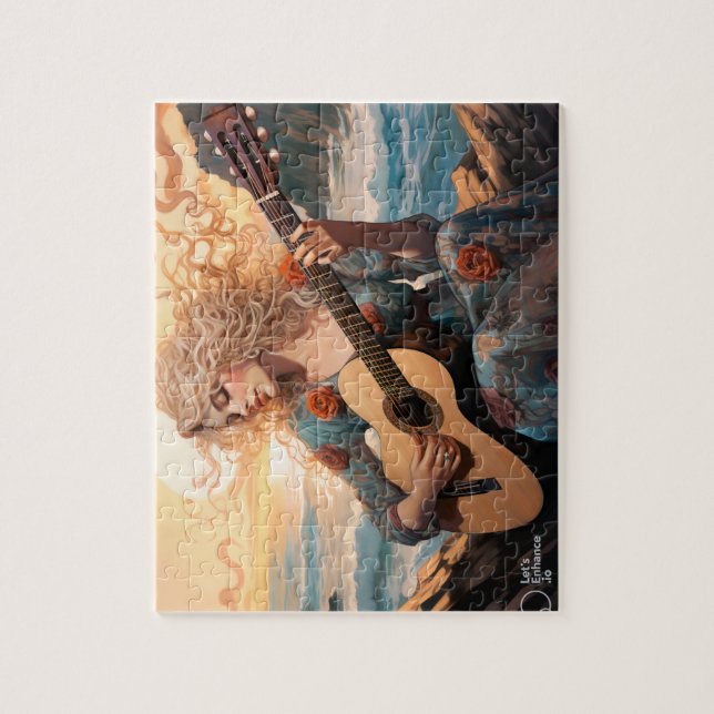 Boho beach girl jigsaw puzzle (Vertical)