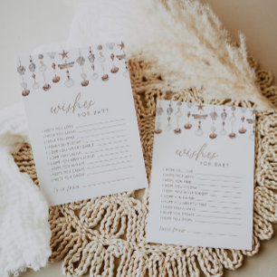 Boho Beach Shell Wishes for Baby Card