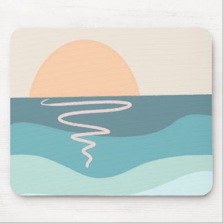 Boho beach sunset mousepad