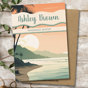 Boho Beach Terracotta Earring Jewellery Display Ch Business Card