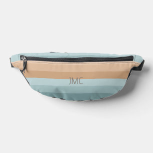 Boho Beach Vibes Striped Monogrammed Bum Bags
