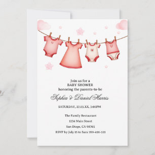 Boho Bear Baby Shower Invitation