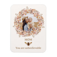 Boho Bee Watercolor Wildflower Custom Photo Mum