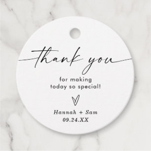 Boho Beige Bridal Shower Thank You Favour Tags