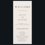 Boho Beige Elegant Minimalist Wedding Programme<br><div class="desc">Beautiful boho,  minimalist and classic,  our beige/cream Minimalist Wedding Program will be beautiful for your order of service. Fully customisable with all of your wedding program information.</div>