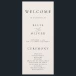 Boho Beige Elegant Minimalist Wedding Programme<br><div class="desc">Beautiful boho,  minimalist and classic,  our beige/cream Minimalist Wedding Program will be beautiful for your order of service. Fully customisable with all of your wedding program information.</div>