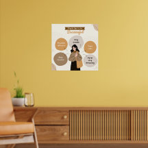 Boho Beige Inspirational  Illustrative Quote 