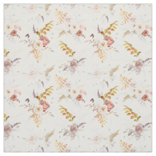 Boho Beige, Pampas Grass Terracotta Watercolour We Fabric