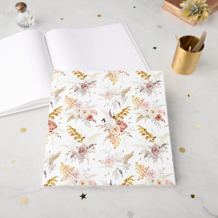Boho Beige, Pampas Grass Terracotta Watercolour We Guest Book