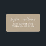 Boho Beige Return Address Labels<br><div class="desc">This modern boho beige return address labels feature a minimalist design with an earthy,  boho desert colour scheme and clean,  modern typography.</div>