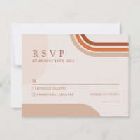 Boho Beige Terracotta Response Card