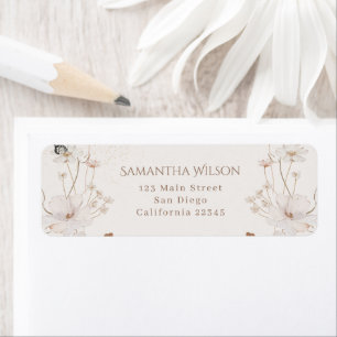 Boho Beige Watercolor Floral Garden Baby Shower