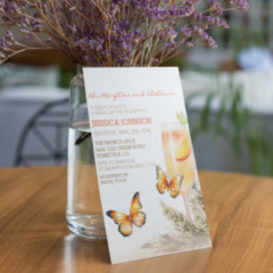 Boho Bellini & Butterflies Bridal Shower  Invitation