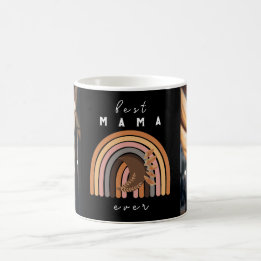 Boho Best Mum Ever Modern Photo Mother's Day Mug