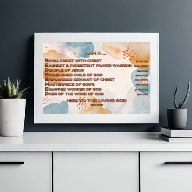 Boho Biblical Affirmations Acrostic w_Scripture 3 Photo Print (Creator Uploaded)