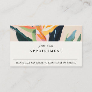 Boho Bird of Paradise Painted Floral Apponitment Business Card