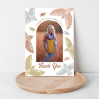 Boho Birds | Photo Graduation Thank You Card