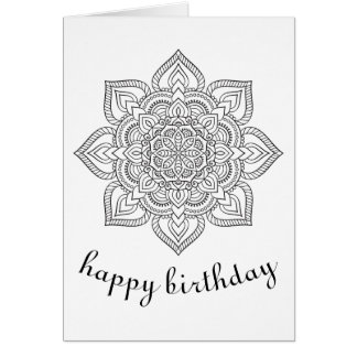 Black White Mandala Pattern Greeting Cards | Zazzle.co.nz