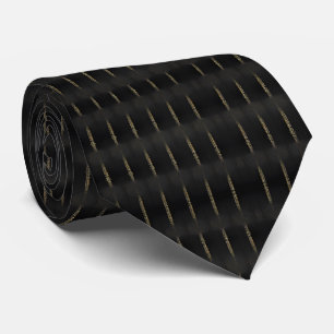 Boho Black Tie Elegant Classy Necktie