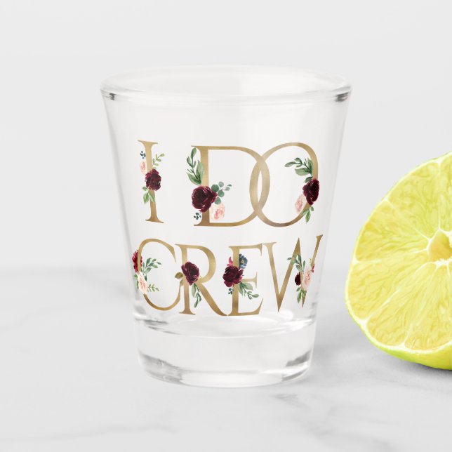 Boho Bling | Bachelorette Bridal Party I Do Crew Shot Glass (Front)