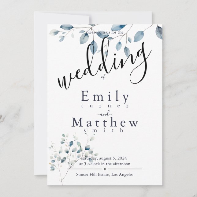 Boho Bliss Wedding Invitation (Front)