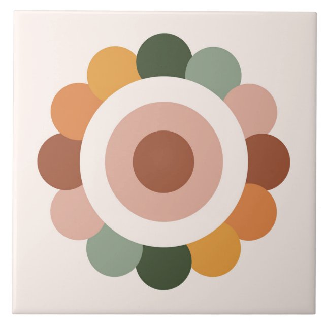 Boho Blocks Floral  Tile (Front)