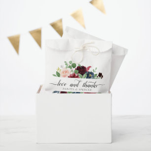Boho Bloom Burgundy Red and Navy Blue Garland Favour Bags