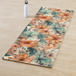 Boho Bloom: Colourful Floral Oasis Yoga Mat