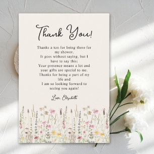 "Boho Bloom – Elegant Floral Design" Thank You Card