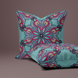 Boho Bloom in Sage Green Cushion