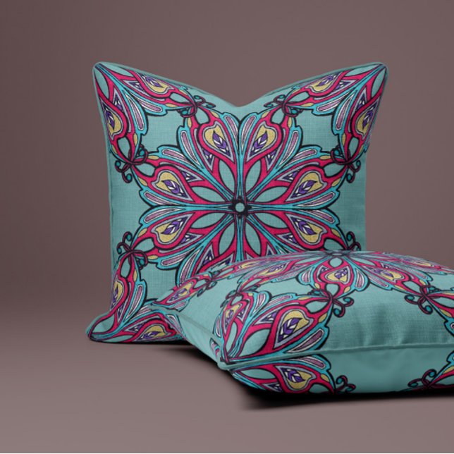Boho Bloom in Sage Green Cushion (Creator Uploaded)