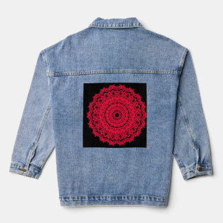 Boho bloom Mandala Denim Jacket