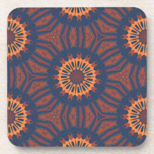 Boho Bloom Mandala Pattern Coaster