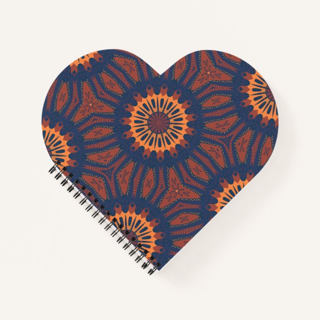 Boho Bloom Mandala Pattern Notebook (Front)