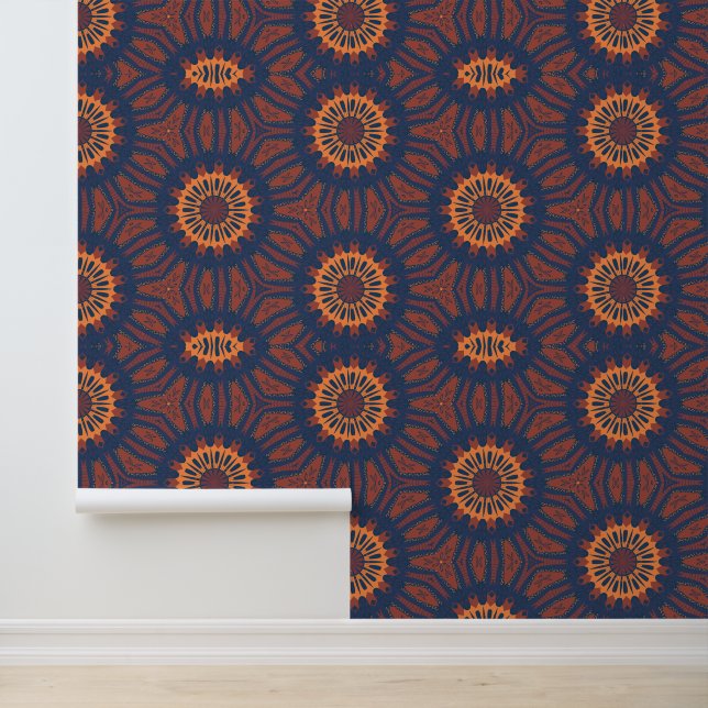 Boho Bloom Mandala Pattern Wallpaper (Application)
