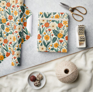 Boho Blooming Wrapping Paper