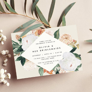 Boho Blooms   Bridesmaids Brunch or Luncheon Invitation