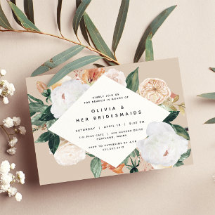 Boho Blooms Bridesmaids Brunch or Luncheon Invitation