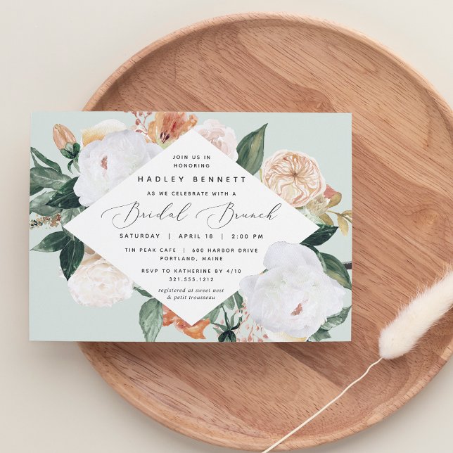 Boho Blooms | Elegant Floral Bridal Shower Brunch Invitation (Creator Uploaded)