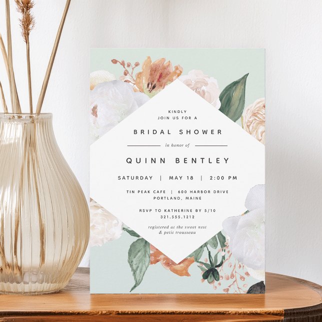 Boho Blooms | Elegant Floral Bridal Shower Invitation (Creator Uploaded)